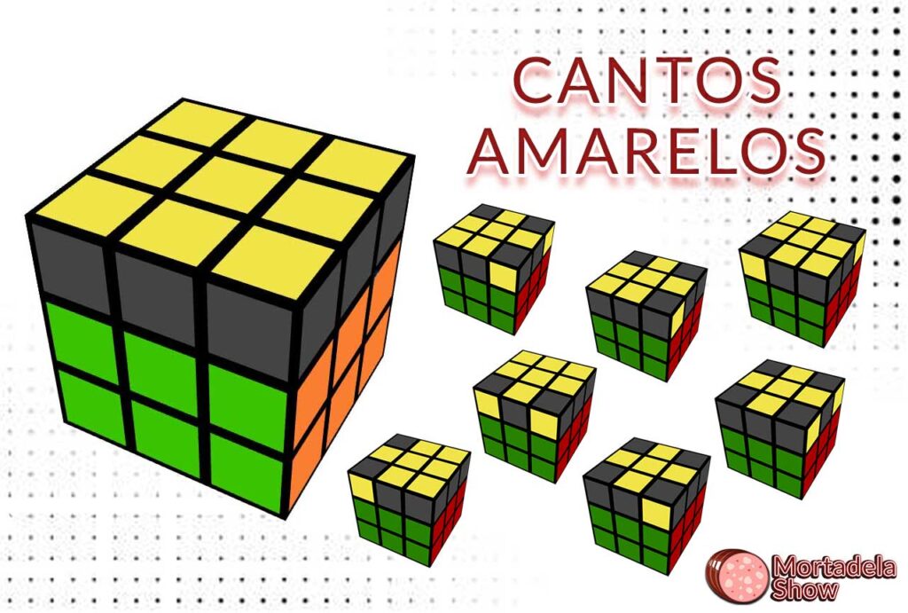 Resolva os cantos amarelos do cubo 3x3x